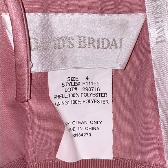 NEW David’s Bridal Rose Quartz Beaded Dress - Picture 3 of 3